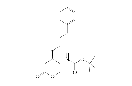 (5S)-N-(TERT.-BUTOXYCARBONYL)-(4R)-(3'-PHENYLBUTYL)-TETRAHYDROXYPYRAN-2-ONE
