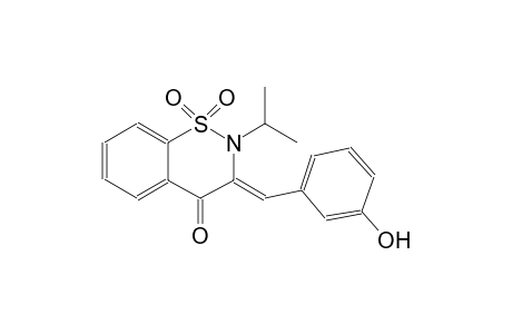 4H-1,2-benzothiazin-4-one, 2,3-dihydro-3-[(3-hydroxyphenyl)methylene]-2-(1-methylethyl)-, 1,1-dioxide, (3Z)-