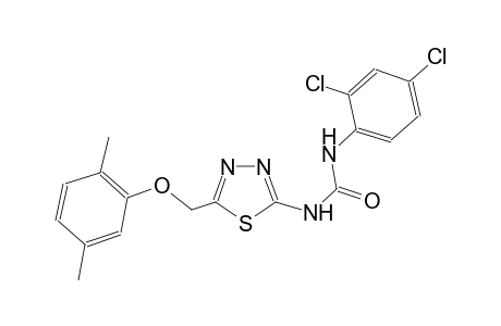 N-(2,4-dichlorophenyl)-N'-{5-[(2,5-dimethylphenoxy)methyl]-1,3,4-thiadiazol-2-yl}urea