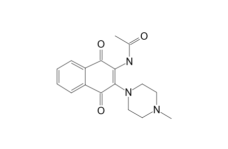 2-Acetamido-3-(4-methylpiperazino)-1,4-naphthoquinone