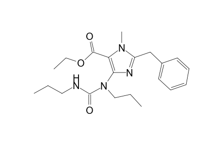 2-(benzyl)-3-methyl-5-(propyl-(propylcarbamoyl)amino)imidazole-4-carboxylic acid ethyl ester