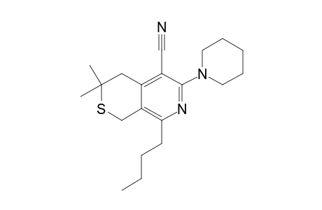 8-Butyl-3,3-dimethyl-6-(1-piperidinyl)-1,4-dihydrothiopyrano[3,4-c]pyridine-5-carbonitrile