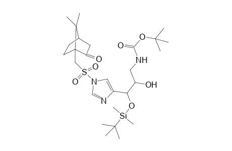 erythro-4-[N-tert-(Butoxycarbonyl)amino-2-hydroxy-1-(tert-butyldimethysilyloxy)propyl]imidazole-1-camphosulfonamide