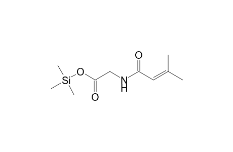 Glycine, N-(3-methyl-1-oxo-2-butenyl)-, trimethylsilyl ester