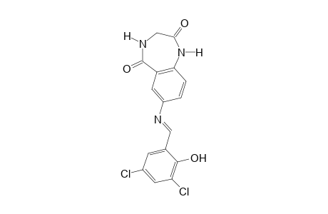 7-[(3,5-dichlorosalicylidene)amino]-3,4-dihydro-1H-1,4-benzodiazepine-2,5-dione