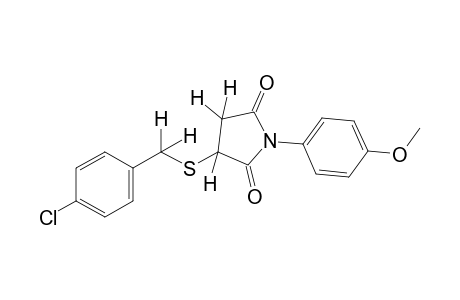 2-[(p-chlorobenzyl)thio]-N-(p-methoxyphenyl)succinimide