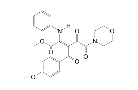 methyl (2Z)-2-anilino-3-(4-methoxybenzoyl)-5-(4-morpholinyl)-4,5-dioxo-2-pentenoate