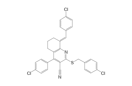 (E)-2-((4-Chlorobenzyl) thio)-8-(4-Chlorobenzylidene)-4-(4-Chlorophenyl)-5,6,7,8-tetr hydroquinoline-3-Carbonitrile