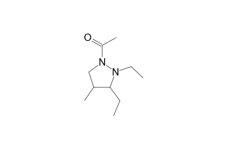 1-(2,3-diethyl-4-methyl-1-pyrazolidinyl)ethanone