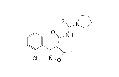 3-(o-chlorophenyl)-5-methyl-N-[(1-pyrrolidinyl)thiocarbonyl]-4-isoxazolecarboxamide