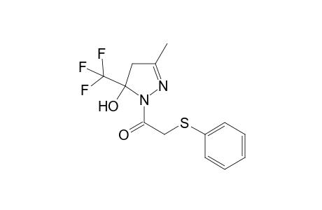 5-Trifluoromethyl-5-hydroxy-4,5-dihydro-3-methyl-1H-1-(thiophenoxyacetyl)pyrazole