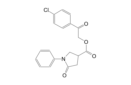 2-(4-chlorophenyl)-2-oxoethyl 5-oxo-1-phenyl-3-pyrrolidinecarboxylate