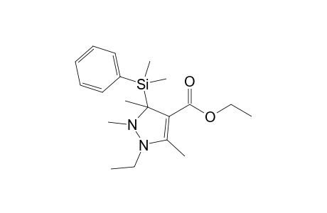 Ethyl 2-ethyl-1,3,5-trimethyl-5-(dimethylphenylsilyl)-3-pyrazoline-4-carboxylate