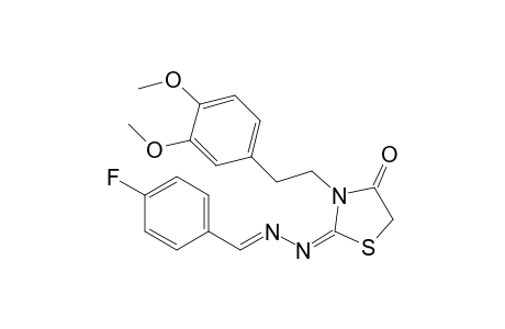 3-[2-(3,4-Dimethoxy-phenyl)-ethyl]-2-{[1-(4-fluoro-phenyl)-meth-(E)-ylidene]-hydrazono}-thiazolidin-4-one