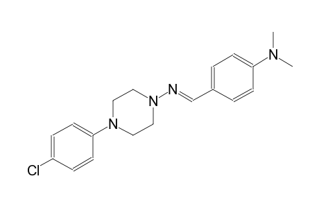 4-(4-chlorophenyl)-N-{(E)-[4-(dimethylamino)phenyl]methylidene}-1-piperazinamine