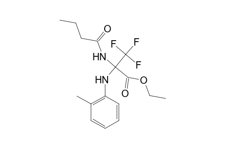 Ethyl 2-butyramido-3,3,3-trifluoro-2-(o-toluidino)propionate