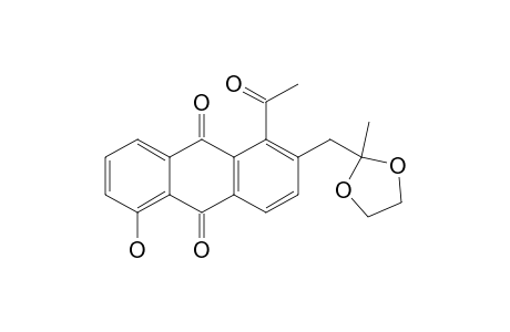 1-ACETYL-5-HYDROXY-2-[(2-METHYL-1,3-DIOXOLAN-2-YL)-METHYL]-ANTHRAQUINONE