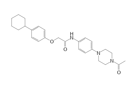 N-[4-(4-acetyl-1-piperazinyl)phenyl]-2-(4-cyclohexylphenoxy)acetamide