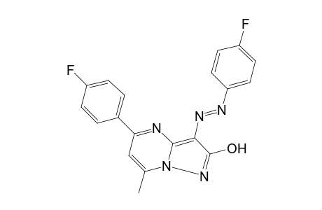 5-(p-fluorophenyl)-3-[(p-fluorophenyl)azo]-7-methylpyrazolo[1,5-a]pyrimidin-2-ol