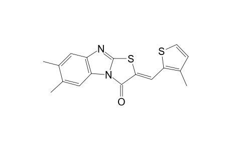 (2Z)-6,7-dimethyl-2-[(3-methyl-2-thienyl)methylene][1,3]thiazolo[3,2-a]benzimidazol-3(2H)-one