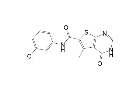 5-Methyl-4-oxo-3,4-dihydro-thieno[2,3-d]pyrimidine-6-carboxylic acid (3-chloro-phenyl)-amide