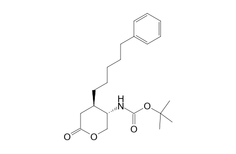 (5S)-N-(TERT.-BUTOXYCARBONYL)-(4R)-(5'-PHENYLPENTYL)-TETRAHYDROXYPYRAN-2-ONE