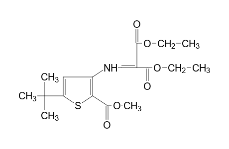 5-tert-butyl-[(2,2-dicarboxyvinyl)amino]-2-thiophenecarboxylic acid, 3,3-diethyl 2-methyl ester