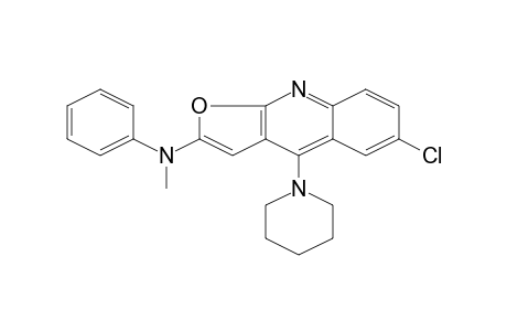 6-Chloro-N-methyl-N-phenyl-4-(1-piperidinyl)furo[2,3-b]quinolin-2-amine