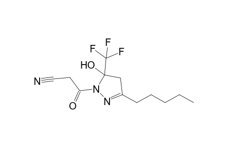 1-CYANOACETYL-5-HYDROXY-3-PENTYL-5-TRIFLUOROMETHYL-4,5-DIHYDRO-1H-PYRAZOLE