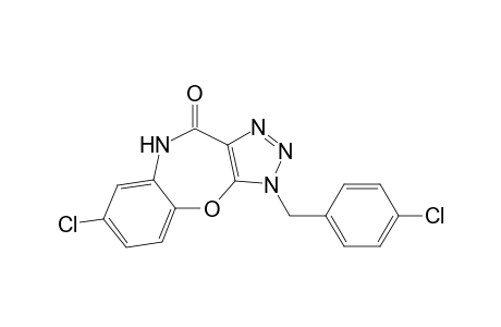 7-Chloranyl-1-[(4-chlorophenyl)methyl]-5H-[1,2,3]triazolo[4,5-b][1,5]benzoxazepin-4-one