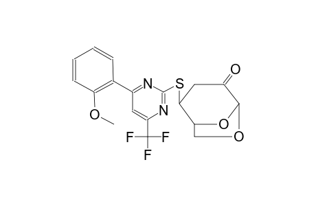 (1R,2S,5R)-2-((4-(2-methoxyphenyl)-6-(trifluoromethyl)pyrimidin-2-yl)thio)-6,8-dioxabicyclo[3.2.1]octan-4-one