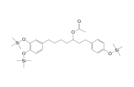 [7-(3,4-Dihydroxyphenyl)-1-(4-hydroxyphenyl)heptan-3-yl] acetate, 3tms derivative