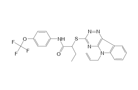 butanamide, 2-[[5-(2-propenyl)-5H-[1,2,4]triazino[5,6-b]indol-3-yl]thio]-N-[4-(trifluoromethoxy)phenyl]-