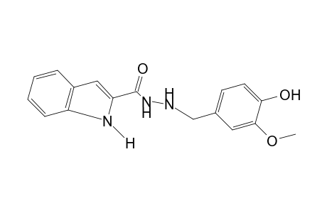indole-2-carboxylic acid, 2-(4-hydroxy-3-methoxybenzyl)hydrazide