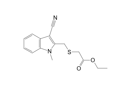 Ethyl ([(3-cyano-1-methyl-1H-indol-2-yl)methyl]sulfanyl)acetate