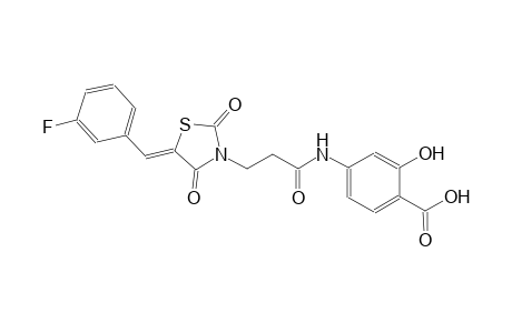 benzoic acid, 4-[[3-[(5Z)-5-[(3-fluorophenyl)methylene]-2,4-dioxothiazolidinyl]-1-oxopropyl]amino]-2-hydroxy-