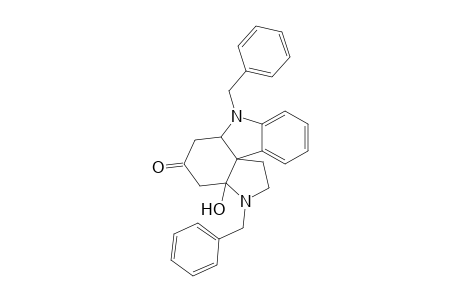 1H-Pyrrolo[2,3-d]carbazol-2(3H)-one, 3a,4,5,6,6a,7-hexahydro-3a-hydroxy-3,7-bis(phenylmethyl)-, (3a.alpha.,6a.beta.,11bS*)-(.+-.)-