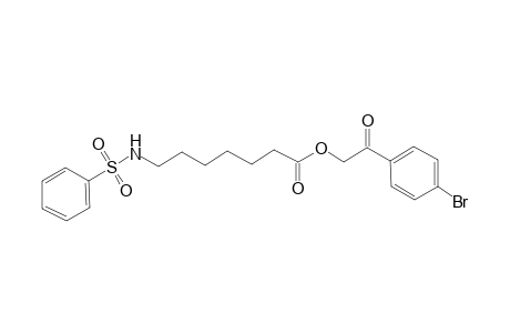 2-(4-Bromophenyl)-2-oxoethyl 7-[(phenylsulfonyl)amino]heptanoate