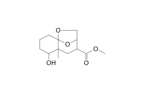 5-Hydroxy-6-methyl-11,12-dioxatricyclo[7.2.1.0(1,6)]dodecane-8-carboxylic acid, methyl ester