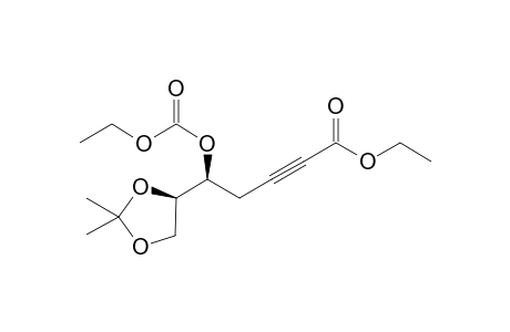 Ethyl erythro-(5S, 6R)-5-Ethoxycarbonyloxy-6,7-isopropylidene-6,7-dihydrohept-2-ynoate