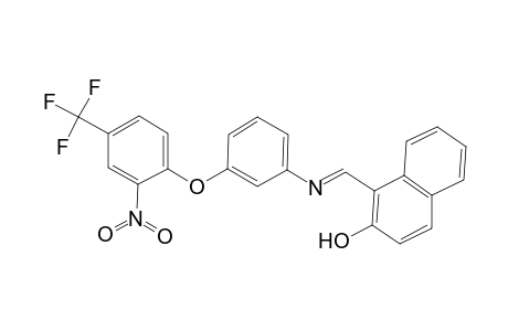 2-naphthalenol, 1-[(E)-[[3-[2-nitro-4-(trifluoromethyl)phenoxy]phenyl]imino]methyl]-