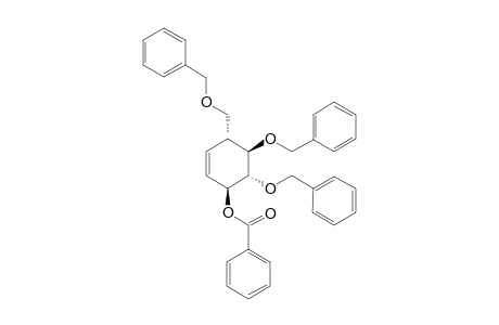 (1S,2R,3S,4R)-1-o-Benzoyl-2,3-di-o-benzyl-4-benzyloxymethylcyclohex-5-ene-1,2,3-triol