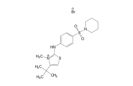 4-tert-butyl-3-methyl-2-[p-(piperidinosulfonyl)anilino]thiazolium bromide