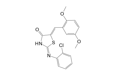 (2E,5Z)-2-[(2-chlorophenyl)imino]-5-(2,5-dimethoxybenzylidene)-1,3-thiazolidin-4-one