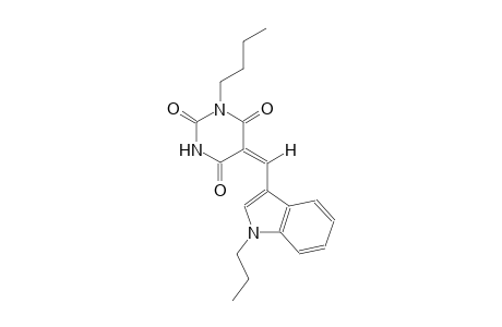 (5E)-1-butyl-5-[(1-propyl-1H-indol-3-yl)methylene]-2,4,6(1H,3H,5H)-pyrimidinetrione