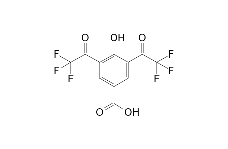 4-Hydroxy-3,5-bis(trifluoroacetyl)benzoic acid