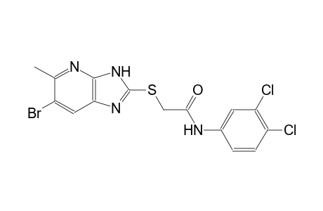 2-[(6-bromo-5-methyl-3H-imidazo[4,5-b]pyridin-2-yl)sulfanyl]-N-(3,4-dichlorophenyl)acetamide