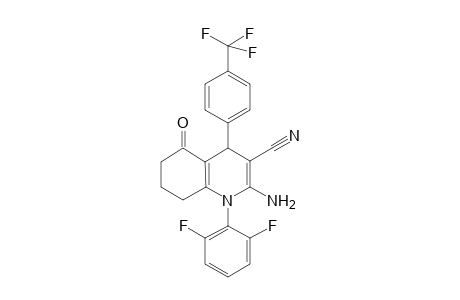 2-Amino-1-(2,6-difluorophenyl)-5-keto-4-[4-(trifluoromethyl)phenyl]-4,6,7,8-tetrahydroquinoline-3-carbonitrile