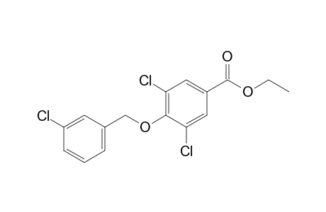 4-[(m-chlorobenzyl)oxy]-3,5-dichlorobenzoic acid, ethyl ester