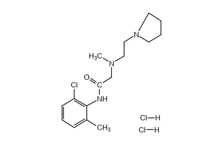 6'-chloro-2-[methyl[2-(1-pyrrolidinyl)ethyl]amino}-o-acetotoluidide, dihydrochloride